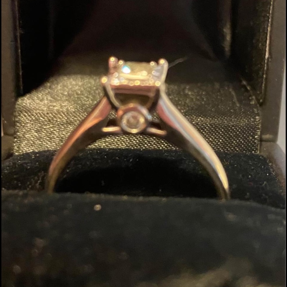 .5 carat diamond ring. 10k white gold. Then the eternity wedding band - Picture 3 of 4